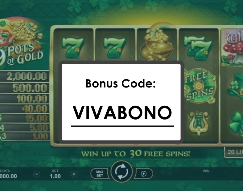 9 Pots of Gold Juega en casinos seguros con el bono VIVABONO hasta $1750